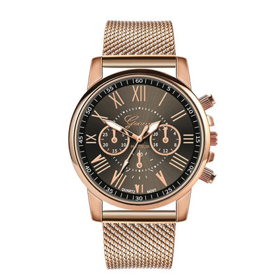 Stainless Steel Mesh Women's Quartz Wristwatches