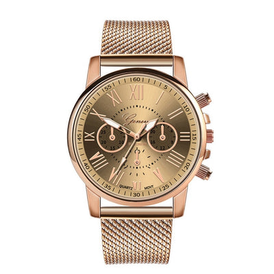 Stainless Steel Mesh Women's Quartz Wristwatches