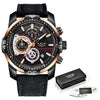 Mens Watches Top Brand Luxury Casual Leather Quartz Clock