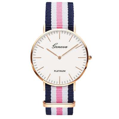 Nylon strap Style Quartz Women Watch