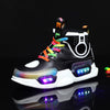 2019 Children USB Charge Colorful Led Back Light Shoes