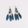 Enamel Feather Clip on Earrings for Women