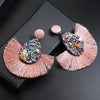 2019 Ethnic Bohemia Statement Tassel Clip Earrings