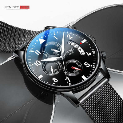 JENISES Men Watch Top Brand Luxury Quartz Watch