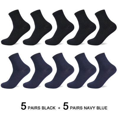 10 Pairs/Lot Men Bamboo Fiber Socks