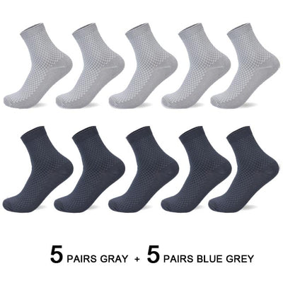 10 Pairs/Lot Men Bamboo Fiber Socks