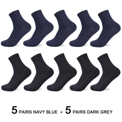 10 Pairs/Lot Men Bamboo Fiber Socks