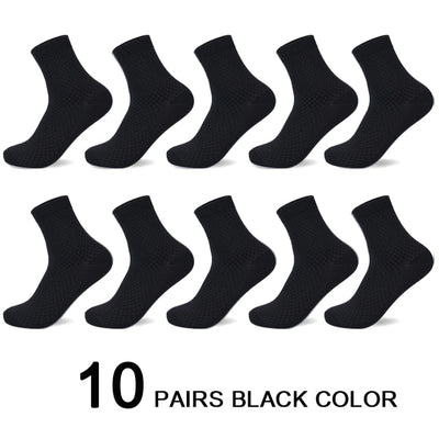 10 Pairs/Lot Men Bamboo Fiber Socks