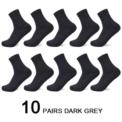 10 Pairs/Lot Men Bamboo Fiber Socks