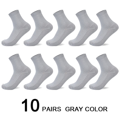 10 Pairs/Lot Men Bamboo Fiber Socks