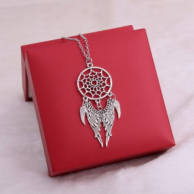 Silver Chain Dream Catcher Pendant Necklace Earrings