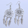 Silver Chain Dream Catcher Pendant Necklace Earrings