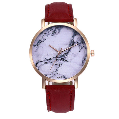 Luxury Marble textured Dial Watch Women Watches