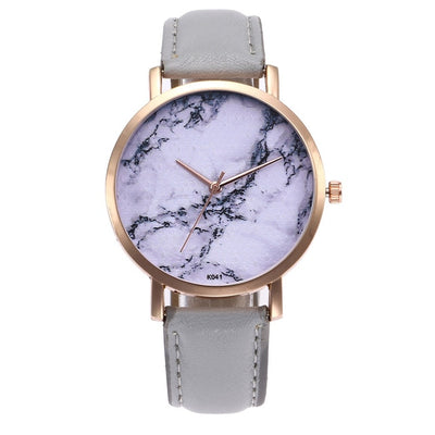 Luxury Marble textured Dial Watch Women Watches