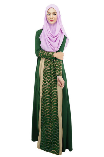 l New Slim Muslim Mosaic Fashion Long dress