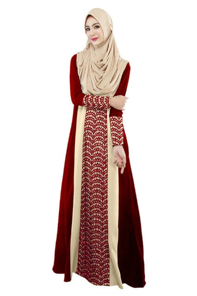 l New Slim Muslim Mosaic Fashion Long dress