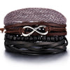 Leaf Feather Multilayer Leather Bracelet Men