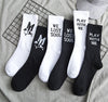 men's white black socks