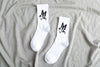 men's white black socks