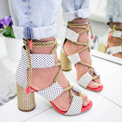 Women Sandals Lace Up Summer Shoes