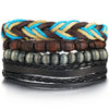 Leaf Feather Multilayer Leather Bracelet Men