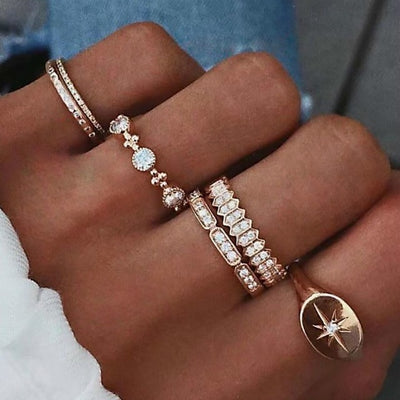 2019 Hot Fashion Multi Piece Women's Ring Sets