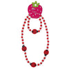 TopHanqi Red Wood Beads Girls Jewelry Sets