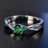 Exquisite 5mm Round Emerald Rings