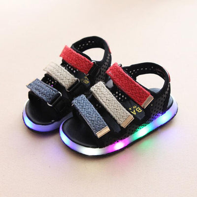 Children Beach Sandals Summer Kids LED Shoes