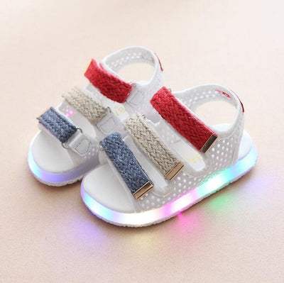 Children Beach Sandals Summer Kids LED Shoes