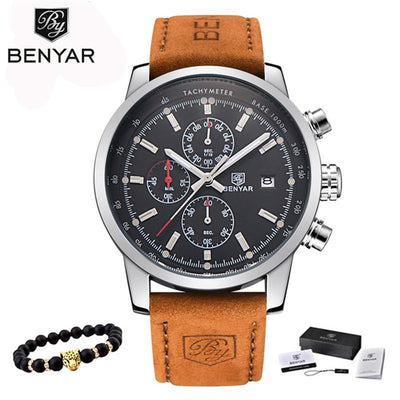 BENYAR Watches Men Luxury Brand Quartz Watch