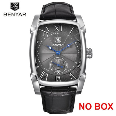 Benyar Square Men Watch Business Waterproof Quartz