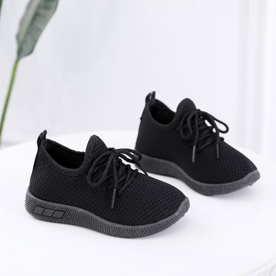 Kids Baby Girls Boys Solid Sport Running Sneakers