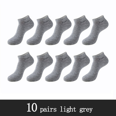 10 Pairs / Pack Men's Bamboo Fiber Socks