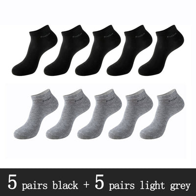 10 Pairs / Pack Men's Bamboo Fiber Socks