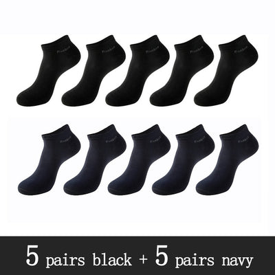 10 Pairs / Pack Men's Bamboo Fiber Socks