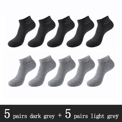 10 Pairs / Pack Men's Bamboo Fiber Socks