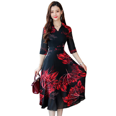 2019 New Fashion Spring Autumn Dresses Women