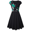 Polyester Elegant Flared Dress Woman