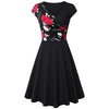 Polyester Elegant Flared Dress Woman